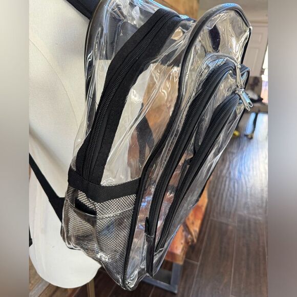 Clear Backpack  Zippered Bag - Picture 3 of 14